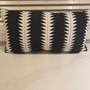 Black and White Geometric Throw Pillow